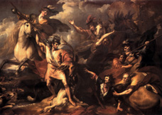 “The Death of a Stag” by Benjamin West (1786)